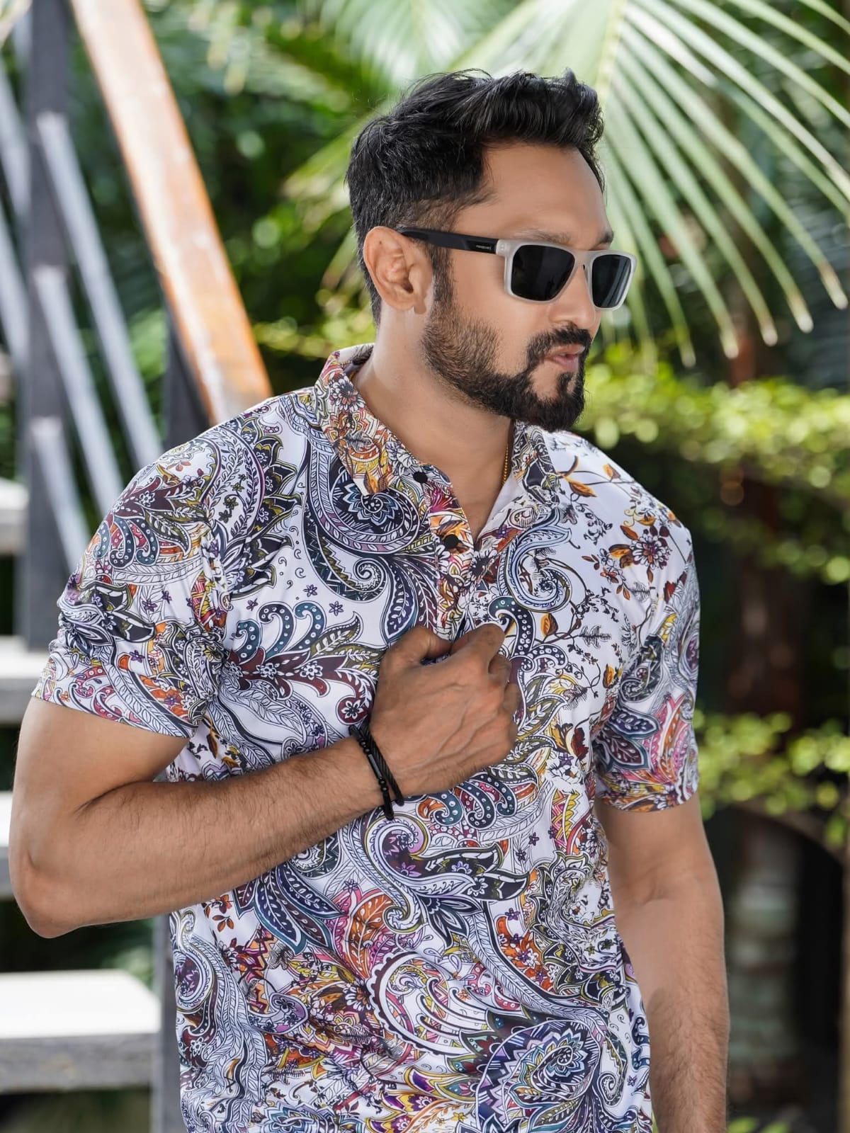 Premium Paisley Printed Half Sleeve Shirt for Men
