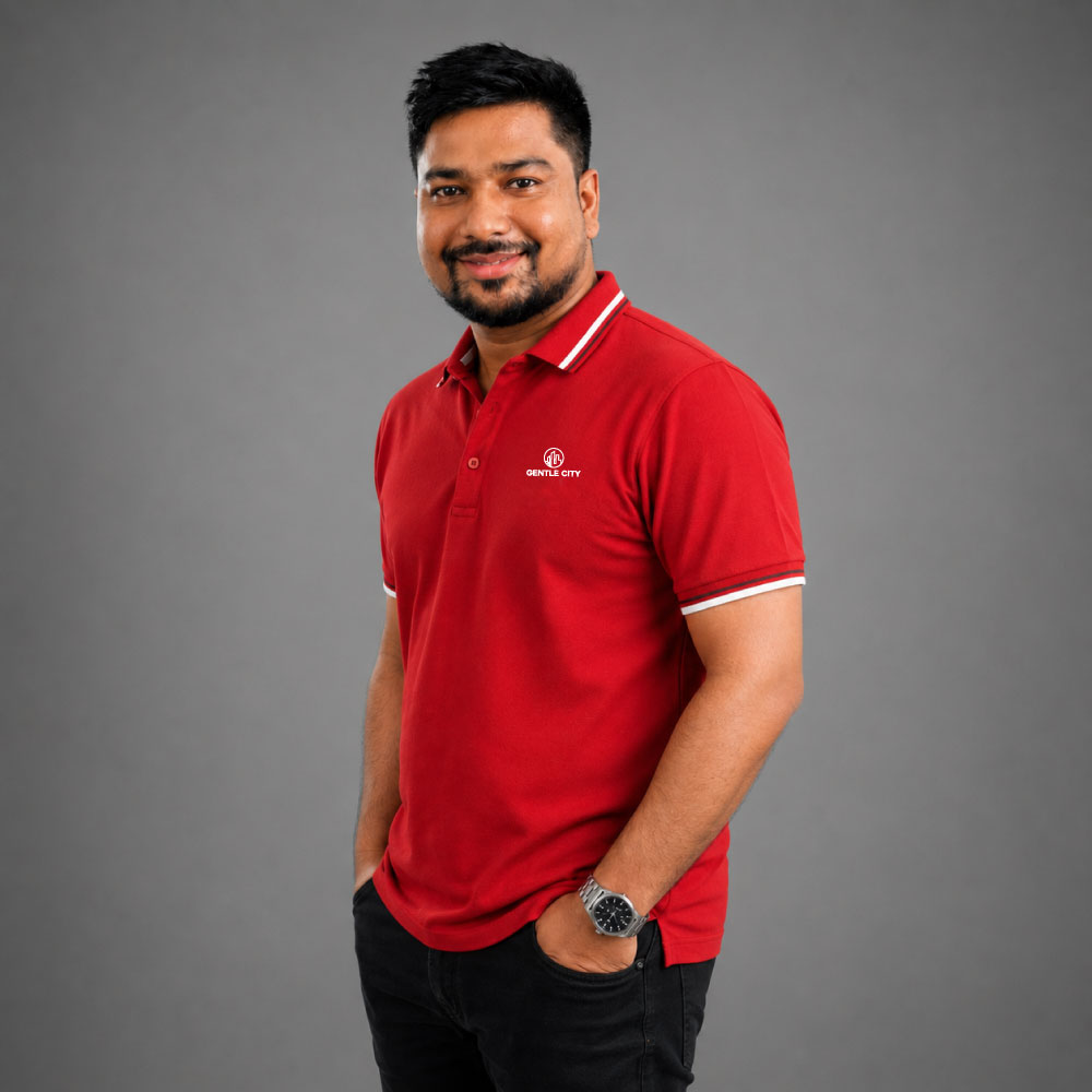 Gentle City Premium Red Polo Shirt for Men