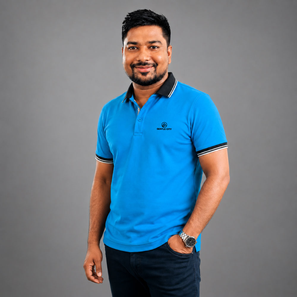 Gentle City Premium Sky Blue Polo Shirt for Men